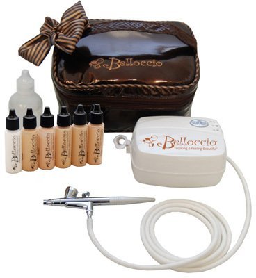 Bellocci Professiona Beaut Airbrus Cosmeti Makeu Syste wit Fai Shade o Foundatio fo Women