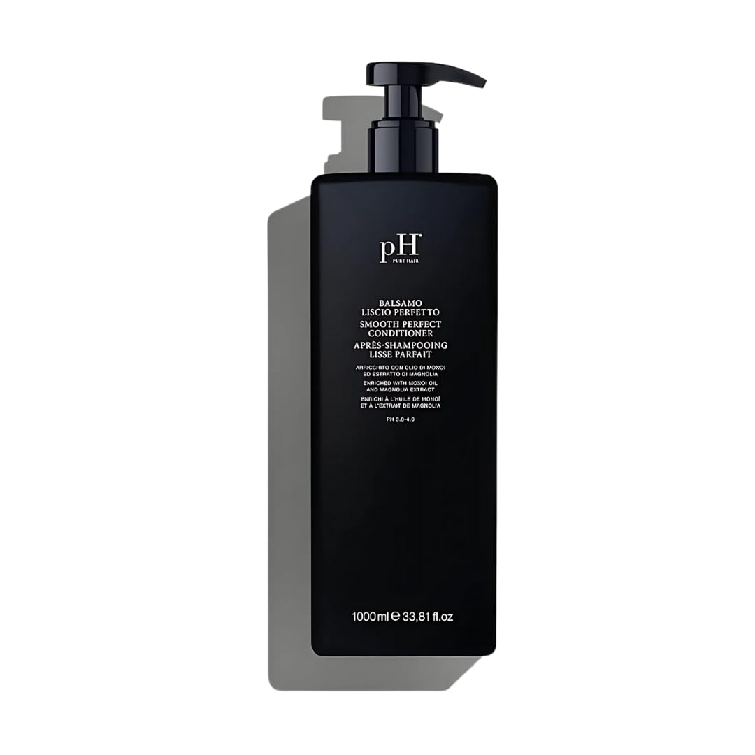 pH PURE HAIR Smooth Perfect Anti-Frizz Conditioner | Enriched with Monoi Oil Magnolia Extract | Intense Hydration Shine | Sulfate-Free, Safe for Color-Treated Hair | 33.8 Oz