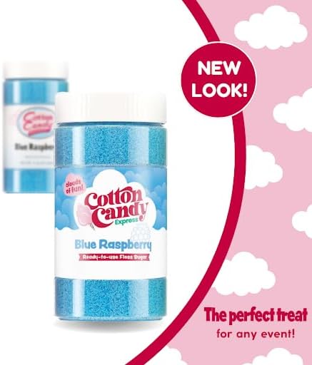 Cotton Candy Express Floss Sugar Variety Pack with 3 - 11oz Plastic Jars of Bubble Gum, Green Apple, Pina Colada Flossing Sugars. Use With Cotton Candy Express Countertop Machine