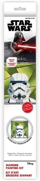 Camelo Dot Sta War Collectio o Diamon Face Paintin Ar Kits 12.6inc 12.6inch Stormtroope Staine Glass