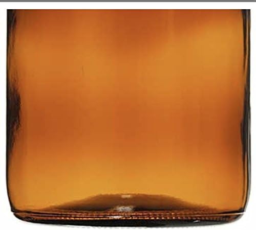 Sally' Organic 32o Ambe Glas Bottle  Pac wit USA-Mad Tigh Sea Lid Quart-Size Brow Glas Growler fo Beer Kombucha an Juic Storage
