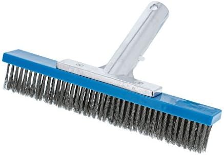U.S. Pool Supply Pool Brush Head for Inground Pools - 18inch Stainless Steel Pool Brush, Metal Wire Bristles, Scrubbing Scrubber Brushes - Remove Calcium Build-Up on Tiles, Rust Stains on Concrete Walls