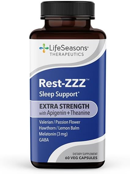 Rest-ZZZ Oral Strips - Powerful Sleep Support Supplement - Fall Asleep & Stay Asleep - Calms Nervous System - Naturally Ease Tension & Restlessness - Low Dose Melatonin GABA & Chamomile - 30 Servings