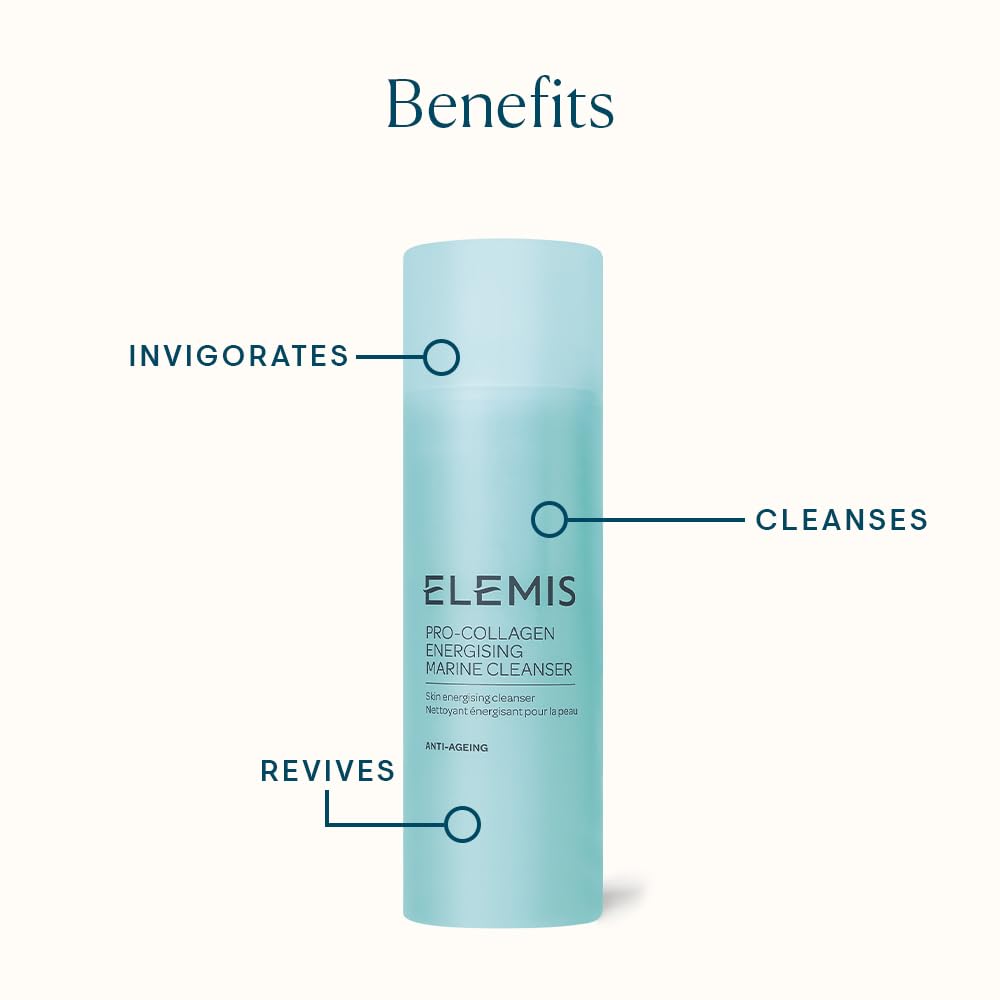 ELEMI Pro-Collage Energisin Marin Cleanse 150m Anti-Agin Ge Fac Was T Purify Energiz Refres Ski wit Magnesiu Zinc