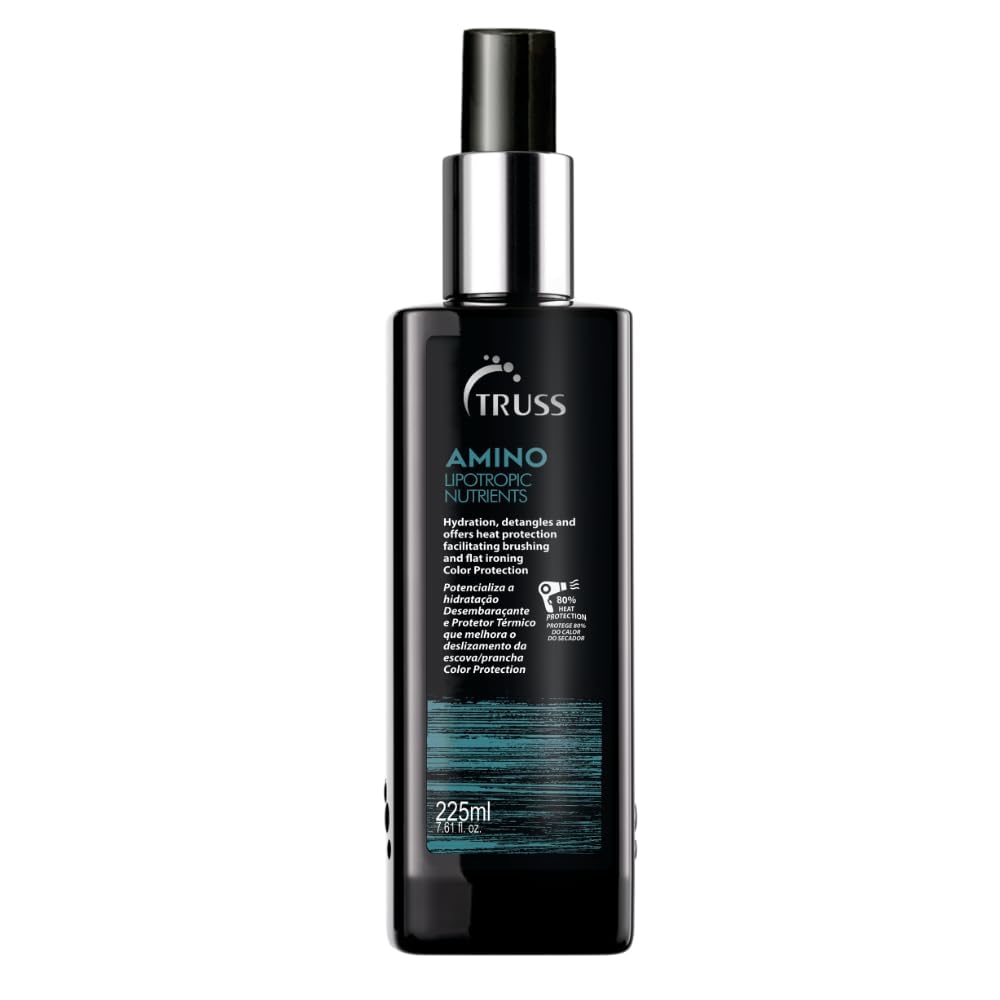 TRUS Amin Hea Protectio Spra fo Hai Ant Friz Leav I Hai Spra Infuse wit Essentia Oil t Hydrat Replenis Amin Acid Colo Saf Hea Protectan Detangle (7.6 oz)