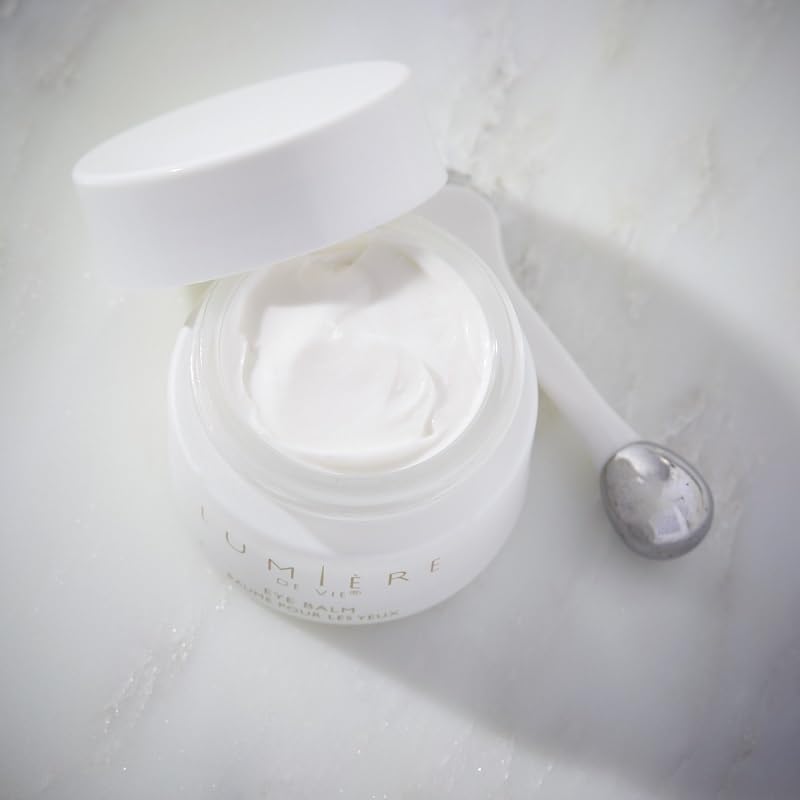 LUMIÈRE DE VIE Eye Balm - Soothing Firming Under-Eye Moisturizer for Dark Circles, Fine Lines Wrinkles - Hydrating Skin Care with Light-Diffusing Pigments - Single Jar (0.5 oz./15 g)