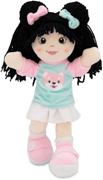 Playtime by Eimmie 14inch Soft Baby Doll for Girls (Lillie) - Plush Rag Doll for Toddlers Infants, Washable Stuffed Toy with Sensory Fabric Body - Great for Baby Showers, Birthdays Special Occasions