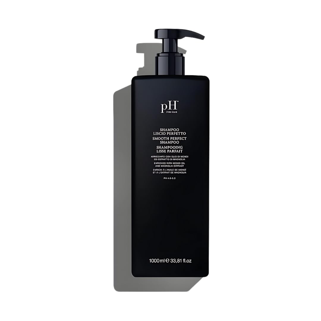 pH PURE HAIR Smooth Perfect Anti-Frizz Shampoo - Sulfate-Free Hydrating Hair Shampoo with Monoi Hair Oil Magnolia Extract - Safe for Color-Treated Hair - 33.8 oz