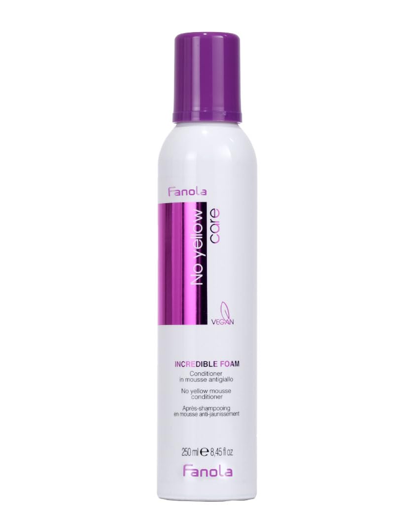 Fanol N Yello Incredibl Foa Purpl Hai Conditione Mouss Tone Wit Viole Pigment Remove Yello An Brassines O Bleached Blond O Highlighte Hai 8.4oz