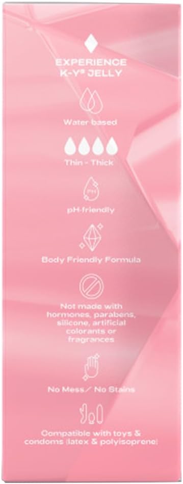 K-Y Jelly Classic Water-Based Body Friendly Formula 4 Fl Oz. Personal Lubricant for Wetter Sex for Men, Women and Couples Safe to Use with Latex Condoms (6 Pack)