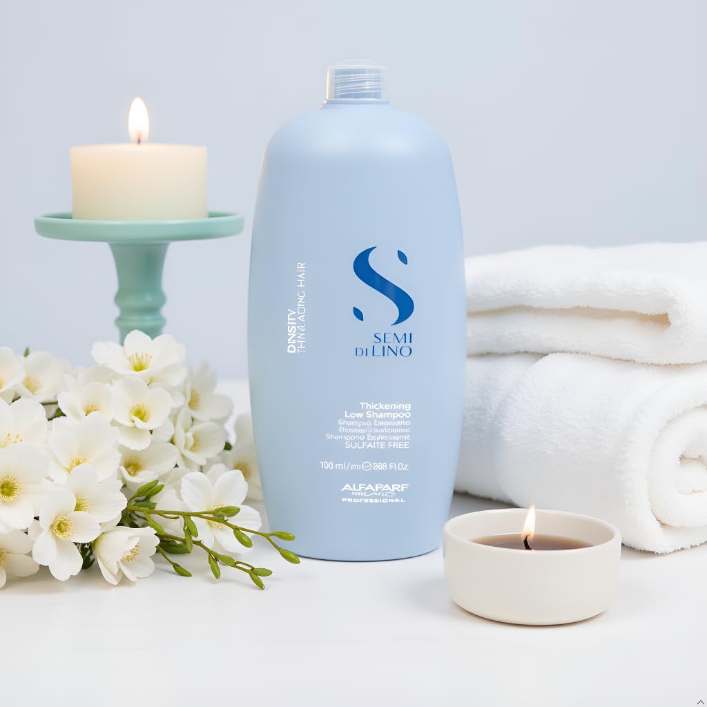 Alfapar Milan Sem D Lin Densit Shampo Sulfate-Fre Hai Thickenin Shampo Gentl Cleansin Shampo wit Fille Comple Protect Hydrate fo Long-Lastin Color