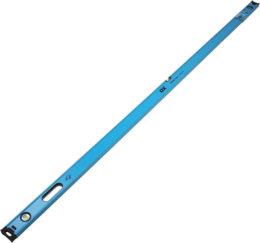 OX Tools Trade Series 8ft Non Magnetic Box Beam Levels - 96 inch Level Aluminum Body Level Hand Tools - Magnified Vials, Shock Absorbing End Cap, Soft Grip Handle Leveler Tool OX-T024224