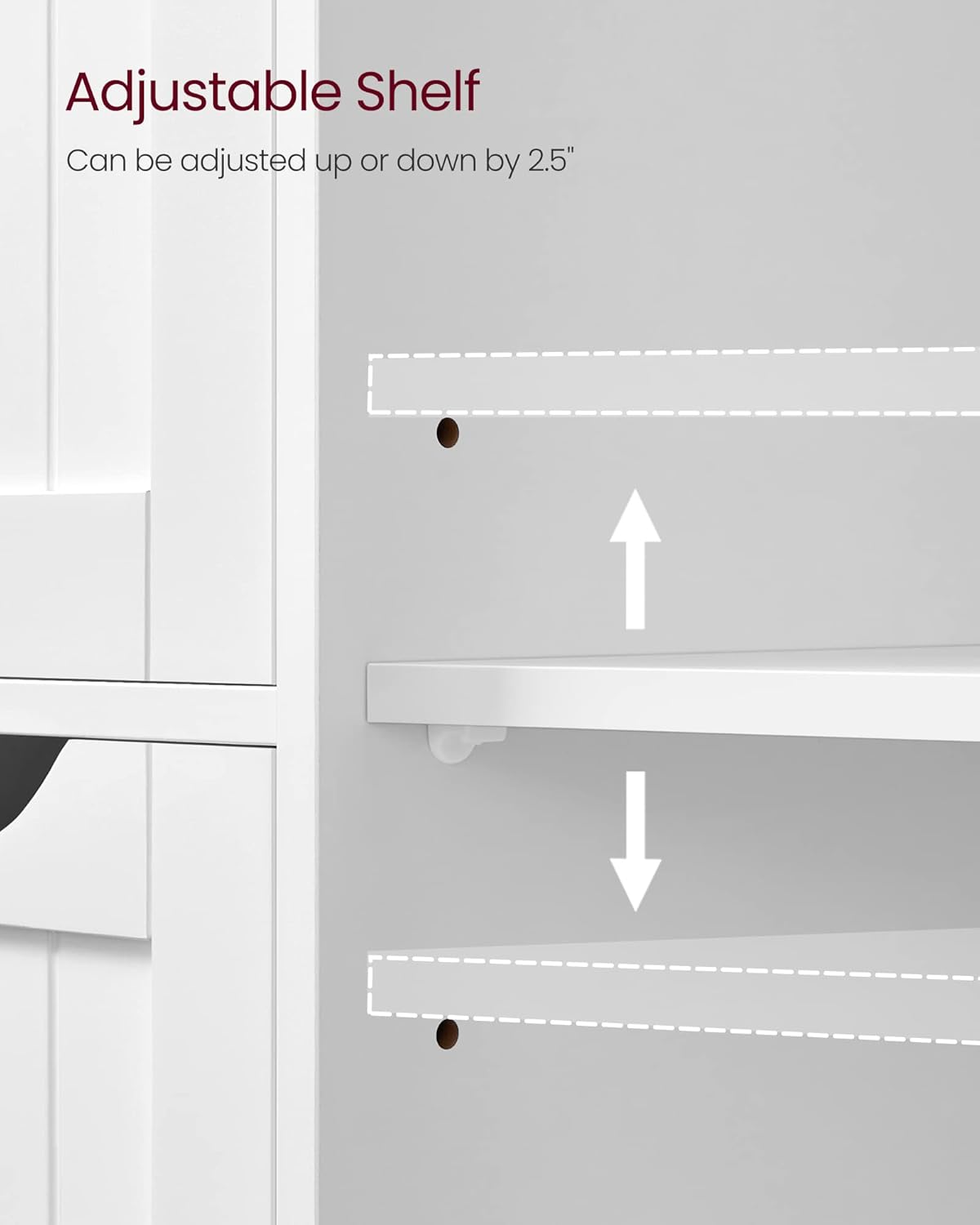 Floor Storage Cabinet, Freestanding Storage Unit with 3 Drawers, 1 Adjustable Shelf, for Bathroom Living Room Dining Kitchen, 11.8 x 23.6 x 31.5 Inches, White UBBC49WT