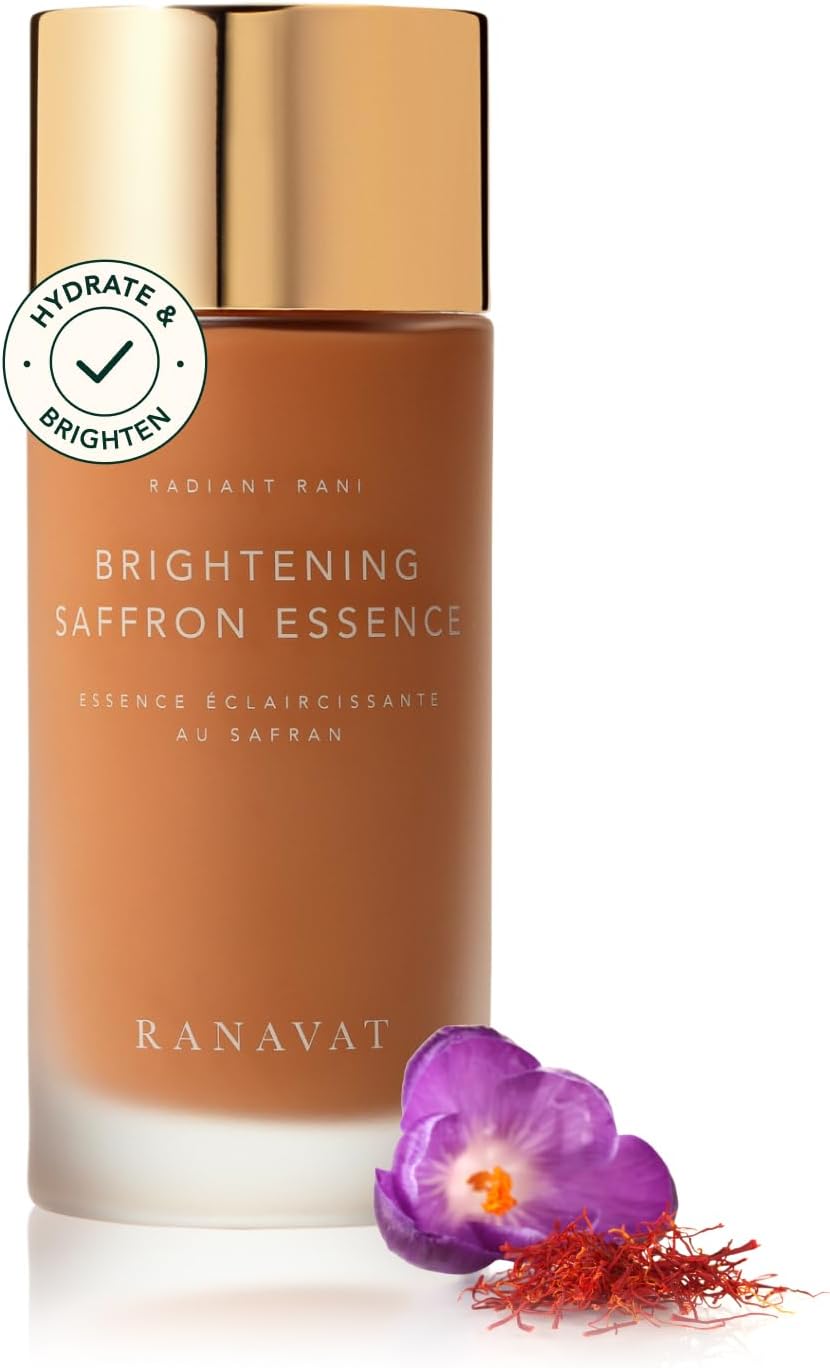 RANAVA Radian Ran Brightenin Saffro Facia Essenc Hydratin Mil Tone Formulate wit Niacinamid Squalan t Moisturiz Cal Ski Help ImpTh Appearanc o Dar Spot (100ml)