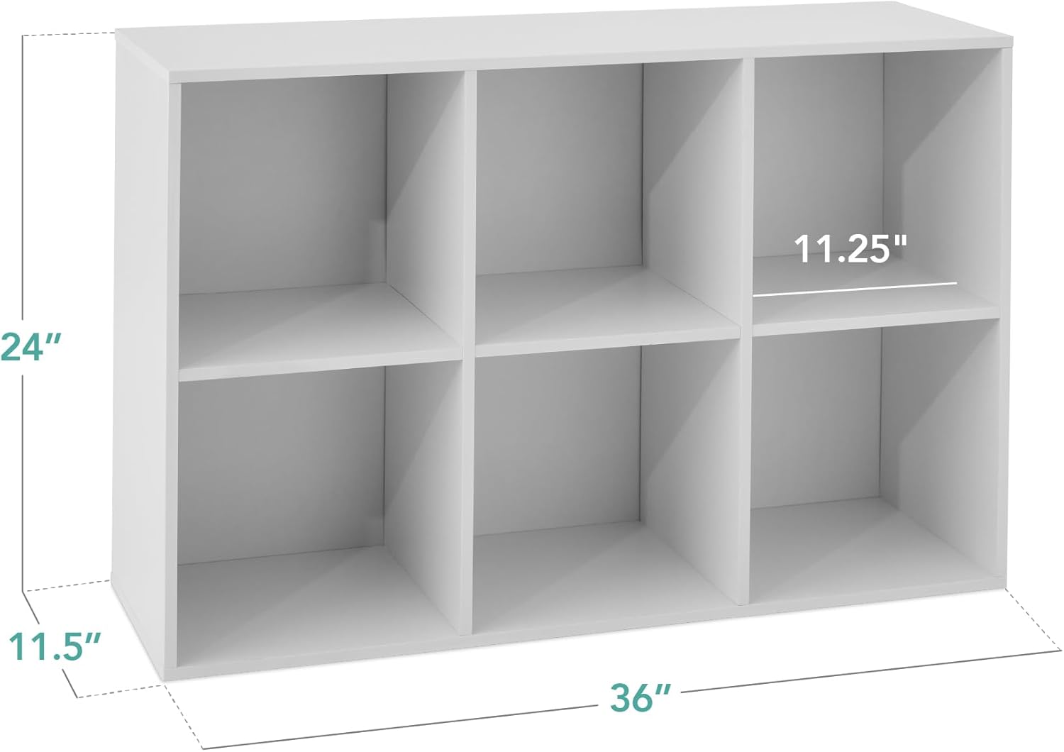 Best Choice Products 6-Cube Storage Organizer, 11in Shelf Opening, Bookcase, Display Shelf, Customizable w/ 3 Removable Back Panels ¨C White