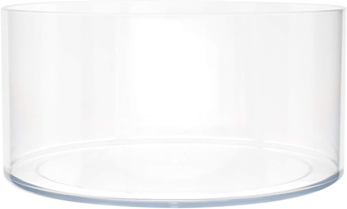 Royal Imports Flower Vase Acrylic Cylinder - Decorative Centerpiece for Home or Wedding - Non Breakable Plastic, 8inchX4inch Short Round - Clear