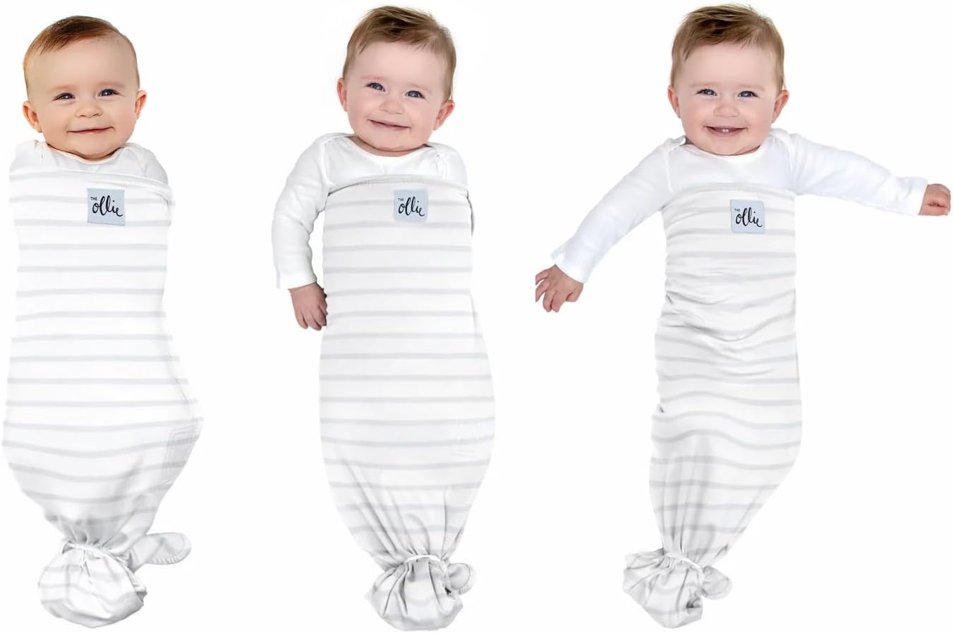 Th Olli Swaddl Bundl  Slee Swaddle fo Babie Breathable Moisture-Wickin Fabri t Preven Overheatin Soft Adjustabl Fi Idea fo Newborn (Sk Steele)