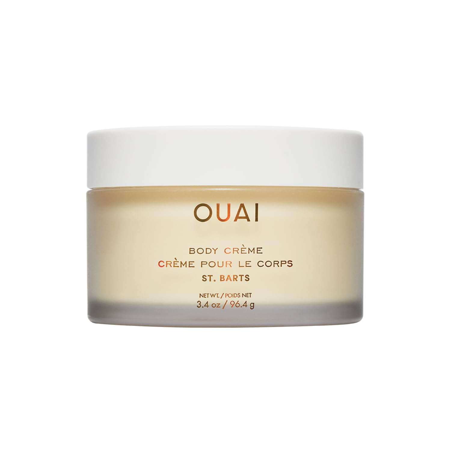 OUAI Body Creme, St. Barts Travel Size - Hydrating Whipped Body Cream with Cupua?u Butter, Coconut Oil & Squalane - Softens Skin & Delivers Radiant Glow - Sulfate-Free Skin Care (3.4 oz)