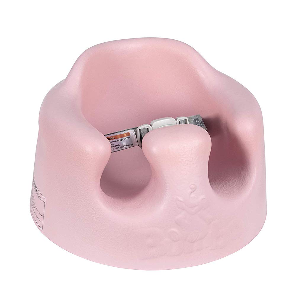 Bumbo Baby Floor Seat, Portable Infant Sit Up Activity Eating Chair with Tray Accessory, Pink - Feeding and Sitting Lounger for Babies and Infants Ages 3 to 12 Months