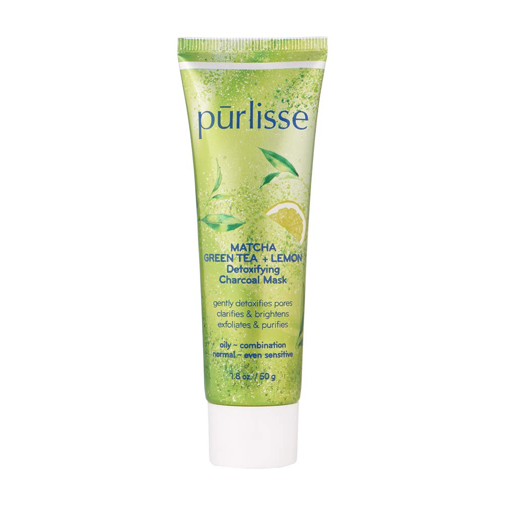 p¨¹rliss Match Gree Te Lemo Detoxifyin Facia Mas Charcoa Fac Mas wit Cla Tea fo Por Refinemen Radianc Exfoliate Purifie Ski Refreshin Moisturizin (1. oz)