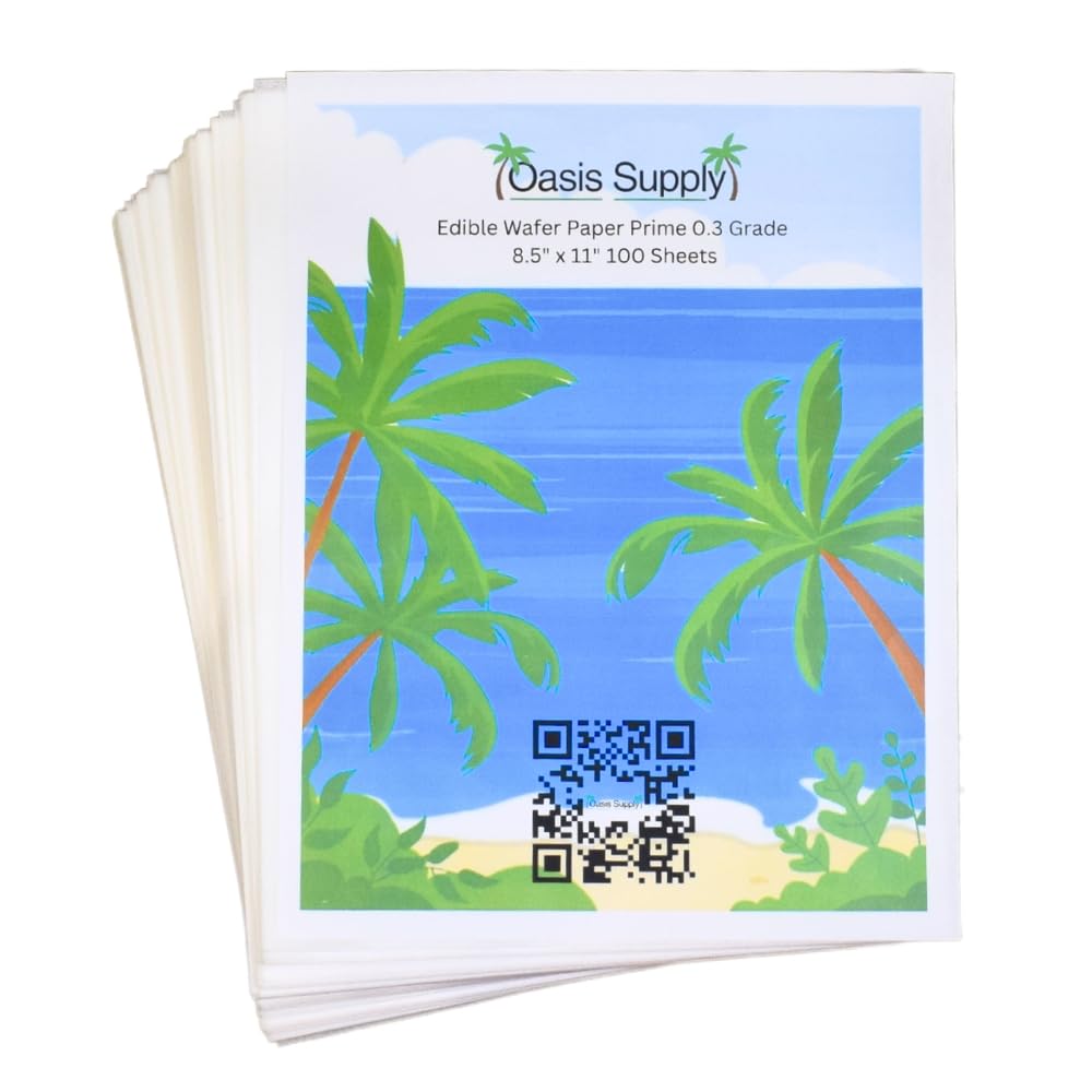 Oasi Suppl 10 Piec Edibl Rectangl Wafe Pape Pack 8inc b 11inch White