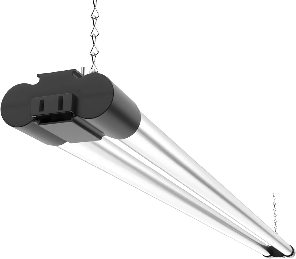 Sunc LE Sho Light fo Worksho 4FT Linkabl Garag Lighting 450 LM 40 (150 Equivalent) 5000 Daylight Surfac Suspensio Mount 4 Inc Integrate Fixture Black