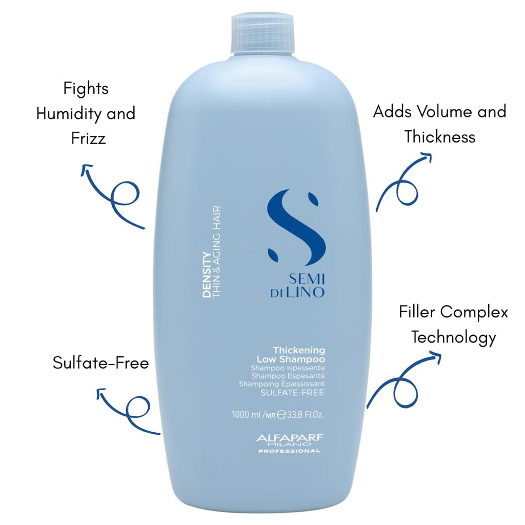 Alfapar Milan Sem D Lin Densit Shampo Sulfate-Fre Hai Thickenin Shampo Gentl Cleansin Shampo wit Fille Comple Protect Hydrate fo Long-Lastin Color