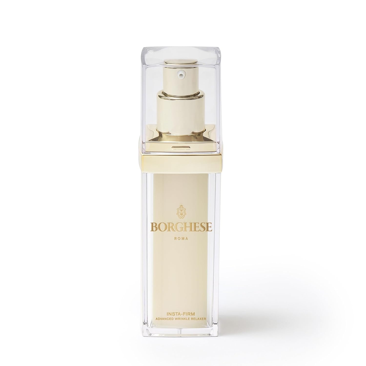 Borghes Insta-Fir Advance Wrinkl Relaxe Anti-Agin Facia Seru fo Fin Line Wrinkle wit Hexapeptid Vitami E Fo Al Ski Types