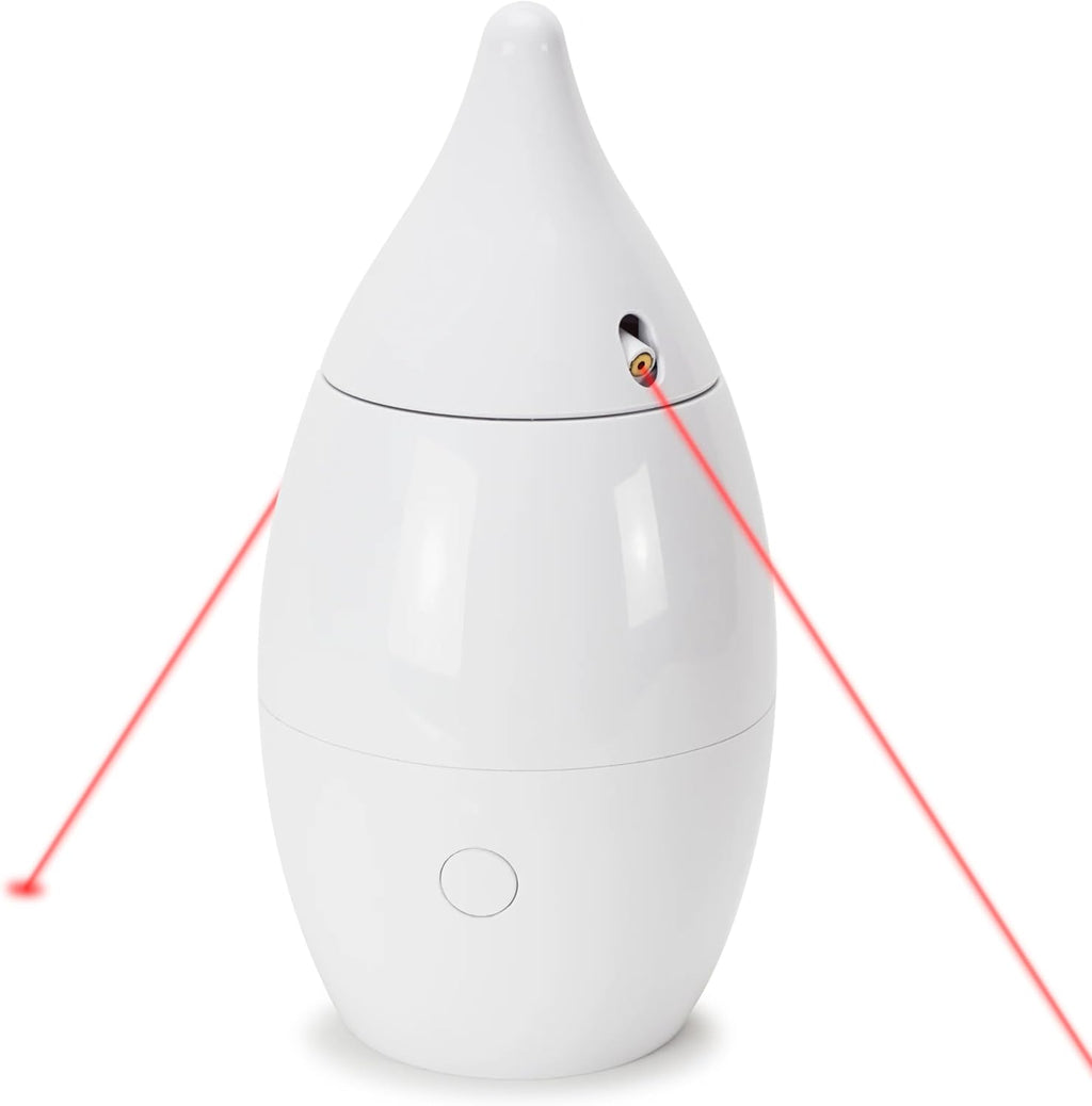 PetSafe Zoom Rotating Laser Cat Toy - Encourages Multi-Cat Play - Dual Red Laser Beams - Motion Toy - Whisper Quiet Operation - Battery Operated