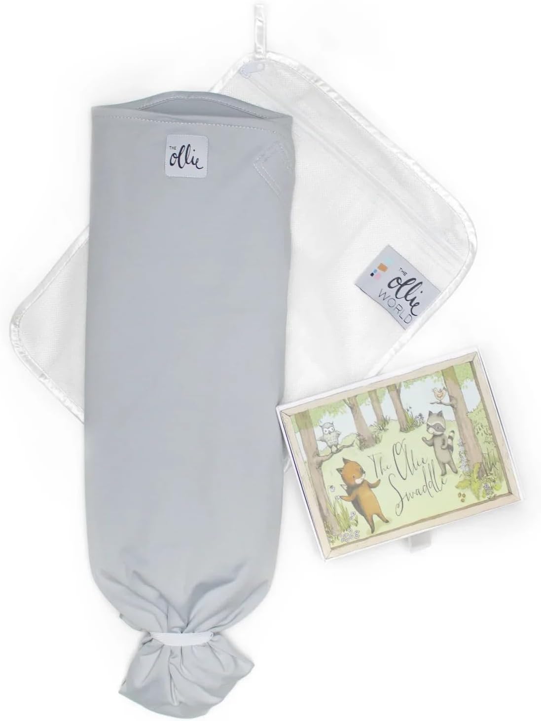 Th Olli Swaddl Alphi Slee Pouc Bab Slee Bundl 3-Wa Adjustabl Newbor Swaddl Blanke an Wearabl Slee Sac Moisture-Wicking Buttery-Sof Fabri Newbor t 1 Month (Stone)
