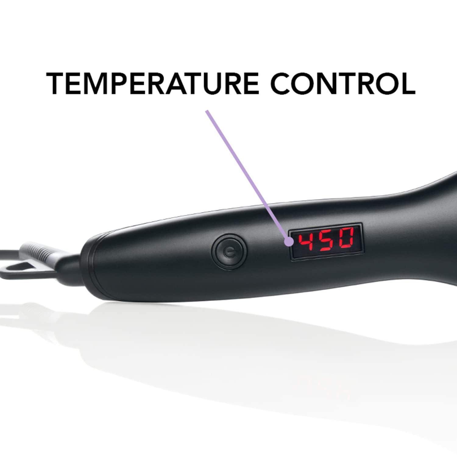 InStyle Straigh U Ma Cerami Straightenin Brus Detanglin Hai Brus Straightene wit Powerfu Cerami Heate Plate fo Smooth Frizz-Fre Hai Fo Thick Curl Wav Hai Types