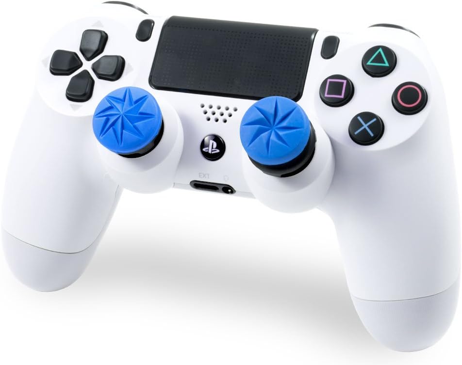KontrolFree FP Free Edg fo PlayStatio (PS4 an PlayStatio (PS5 Performanc Thumbstick  High-Ris Convex Low-Ris Conve Blue