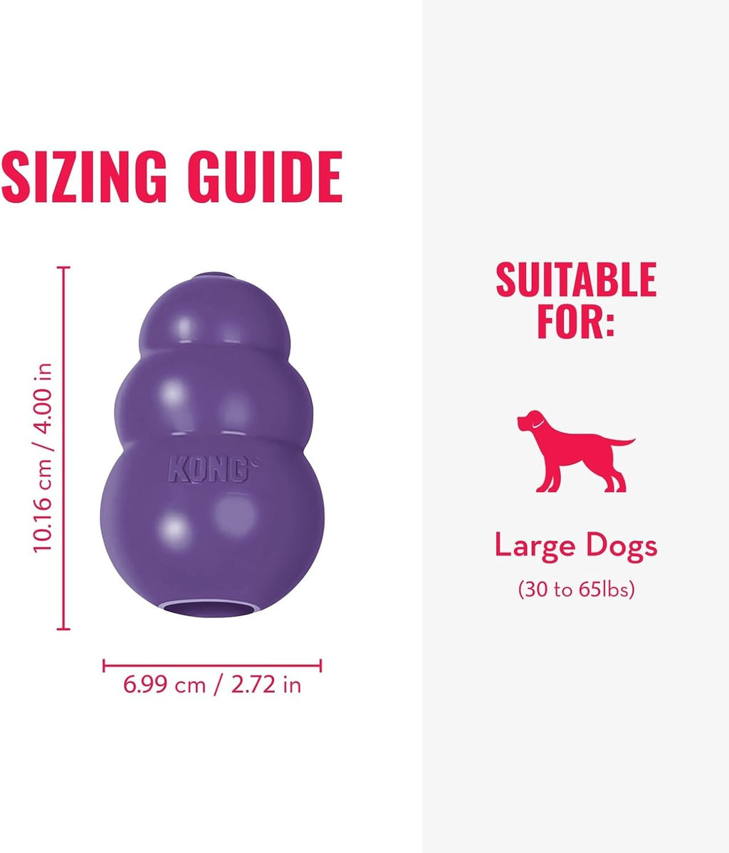 KONG Senior - Dog Toy with Gentle, Natural Rubber - Durable Dog Toy for Older Dogs - Use Treats with Stuffable Chew Toy - Treat Toy for Chewing Fetching - for Large Dogs