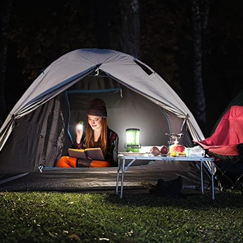 L LE Campin Lanter Rechargeable 600LM Detachabl Flashlight Campin Essentials Perfec Lanter Flashligh fo Hurrican Emergency Hiking Fishin an More US Cabl an Ca Charge Included