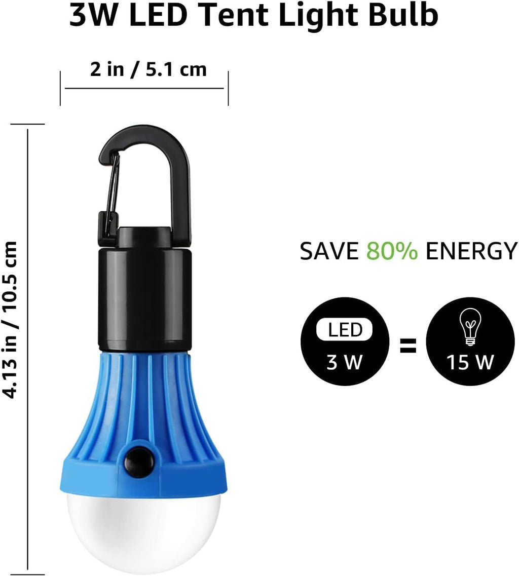 Lepr LE Campin Lantern Campin Essentials Lightin Modes Hangin Ten Ligh Bulb wit Cli Hoo fo Camping Hiking Hurricane Storms Outages Collapsible Batterie Included Packs