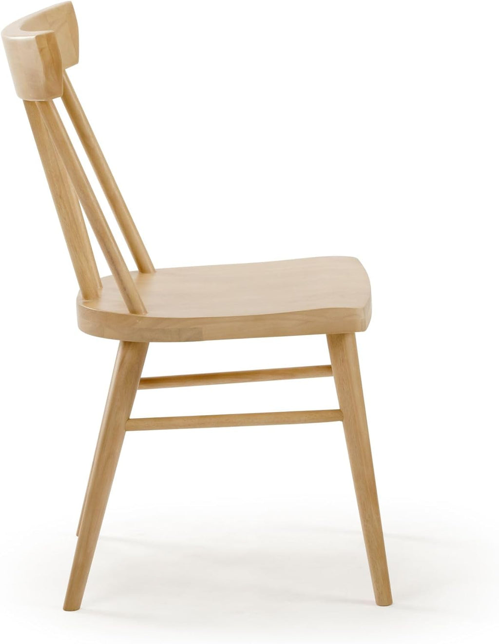 Plank+Beam Solid Wood Classic Farmhouse Chair, Windsor Dining Chair, Pack of 2, Blonde