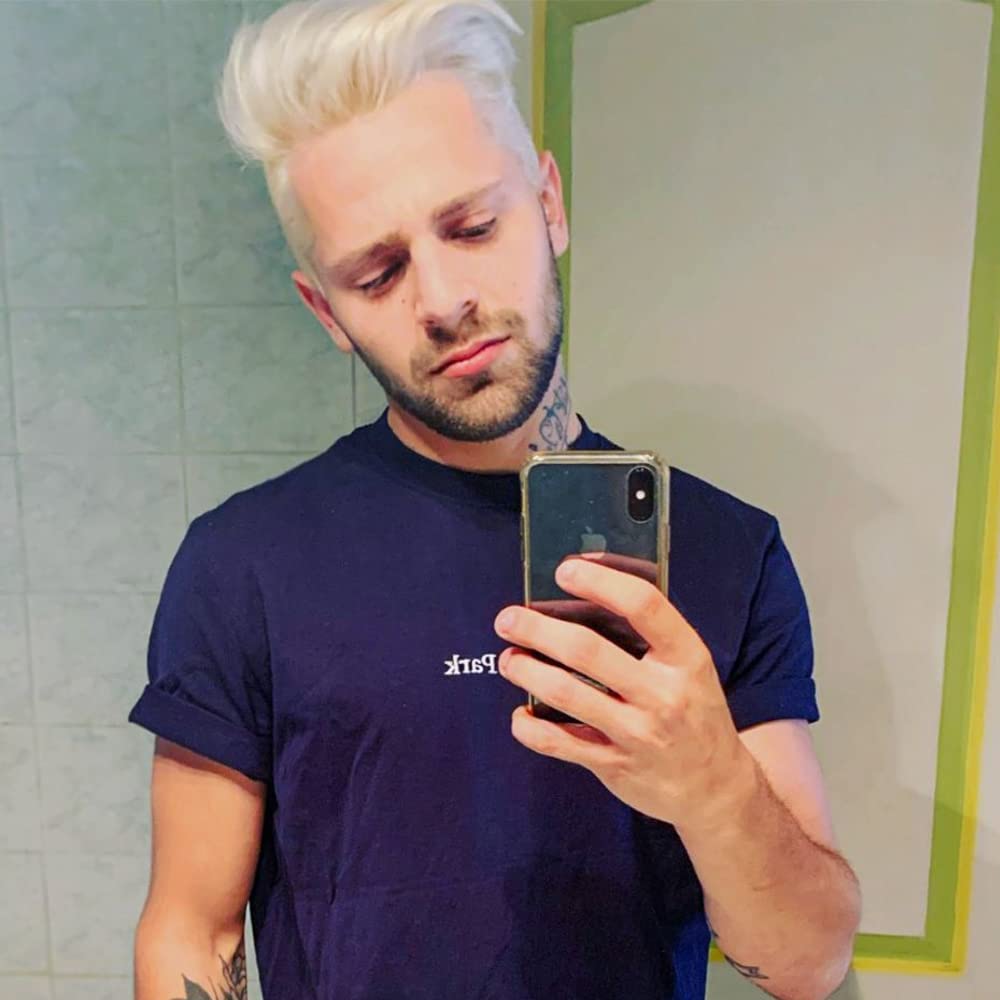 MANI PANI Virgi Sno Hai Tone Classi Hig Voltag Sem Permanen Blu Tone fo Blonde Bleached Brassines Orang Hai Brass Tone Vegan PP Ammonia-Free