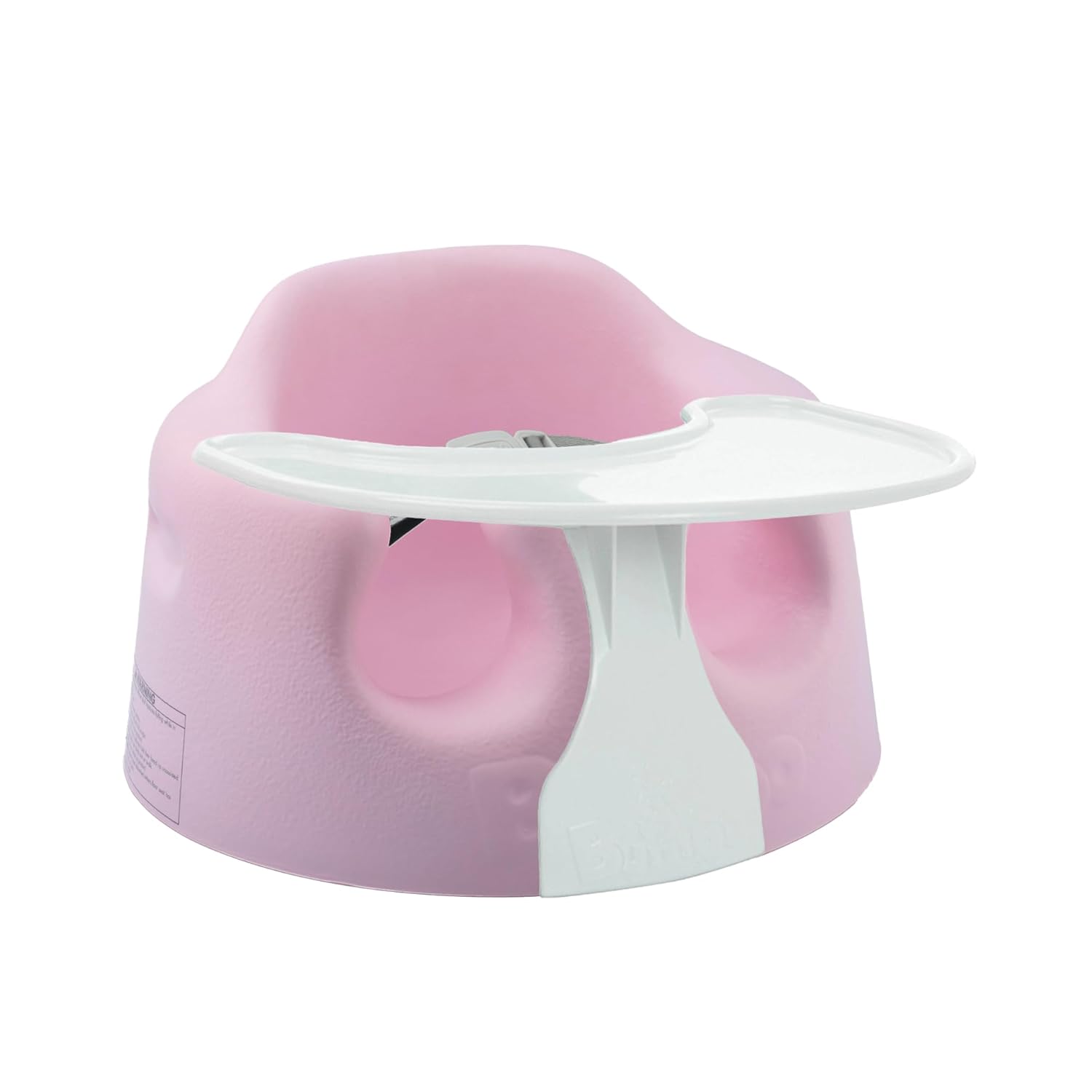 Bumbo Baby Floor Seat, Portable Infant Sit Up Activity Eating Chair with Tray Accessory, Pink - Feeding and Sitting Lounger for Babies and Infants Ages 3 to 12 Months