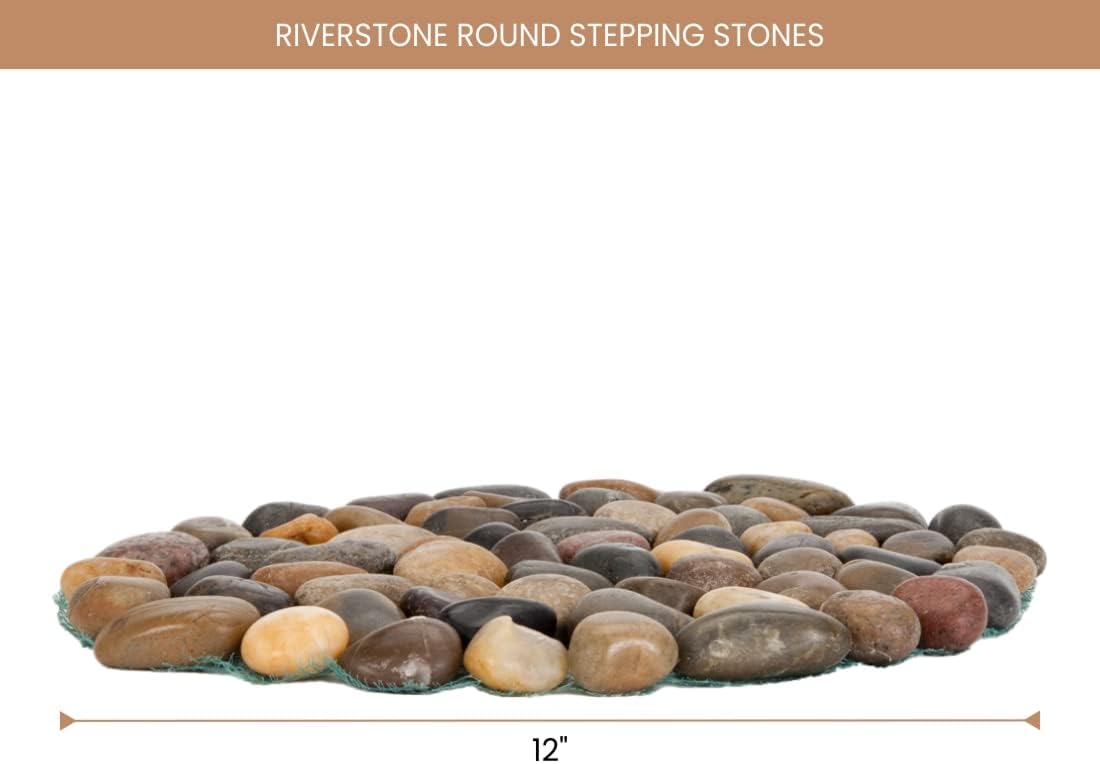 Bit an Piece 1 Inc Riverston Roun Steppin Stone Se o Thre (3 Yar Decoration Decorativ Garde Stones