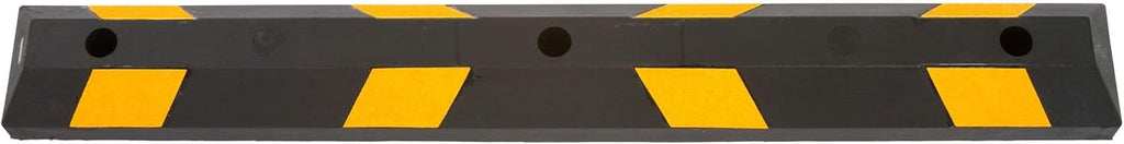 Guardian 4' Rubber Parking Curb with Mounting Holes Hi-Vis Yellow UV-Resistant for Paved, Gravel Parking Lot 4inch H
