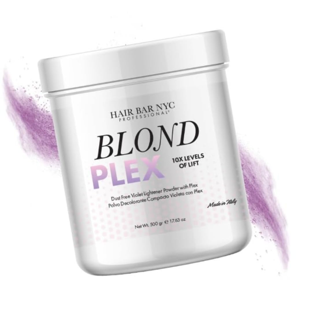 Blon Ple Extrem Liftin 10 Level Viole Dus Fre Lightene Powde Mad i Ital 500 /17.63o Professiona Hai Lightening Maximu Lif Consisten Colo an Gentl Formul fo Al Hai Types