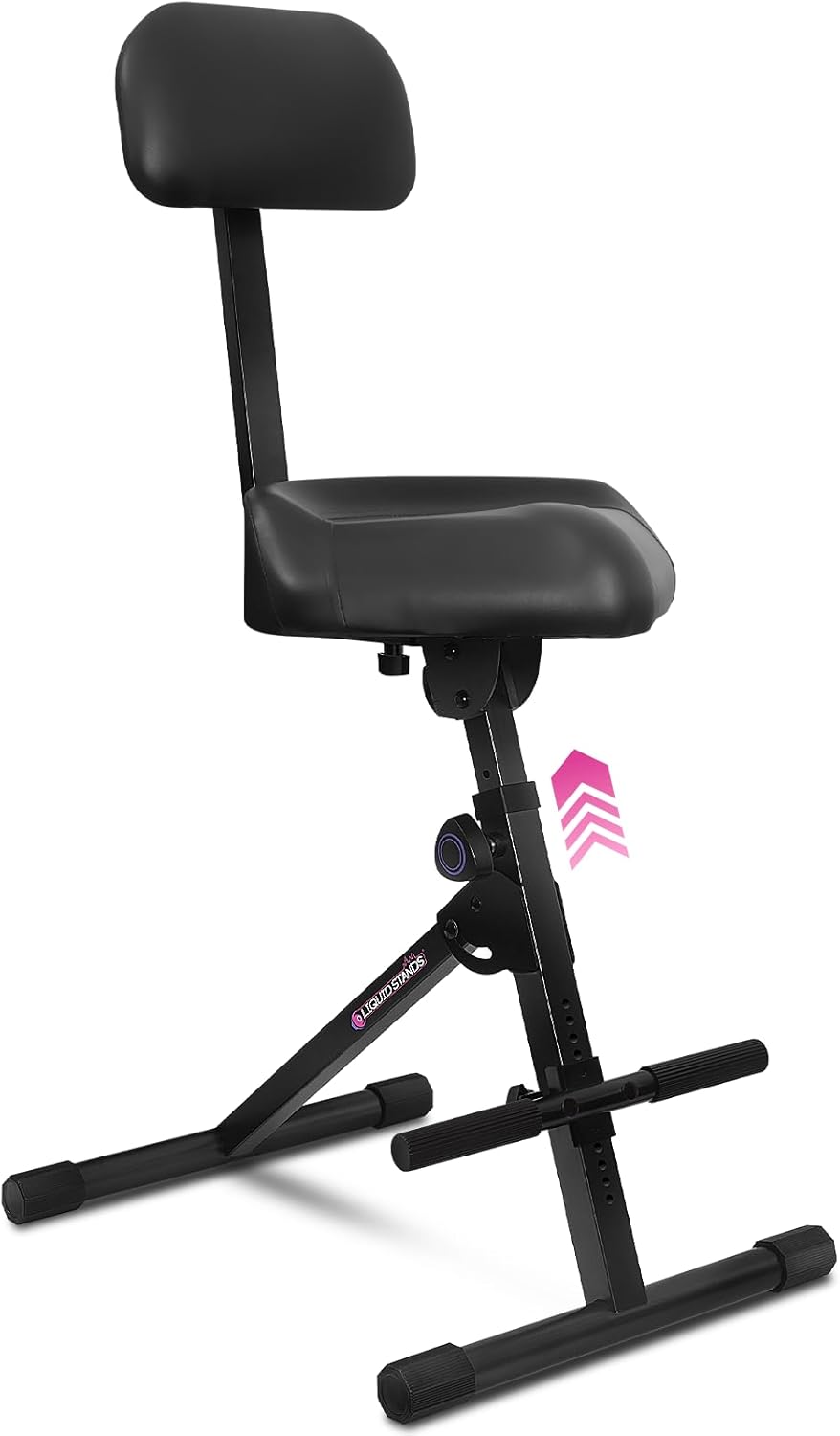 Liqui Stand Guita Stoo Adjustabl Stoo Standar Musicia Dru Thron wit Backres Guita Sea Dru Seat Musicia Chair Chai fo Adults Kids Drumme an Guitarist