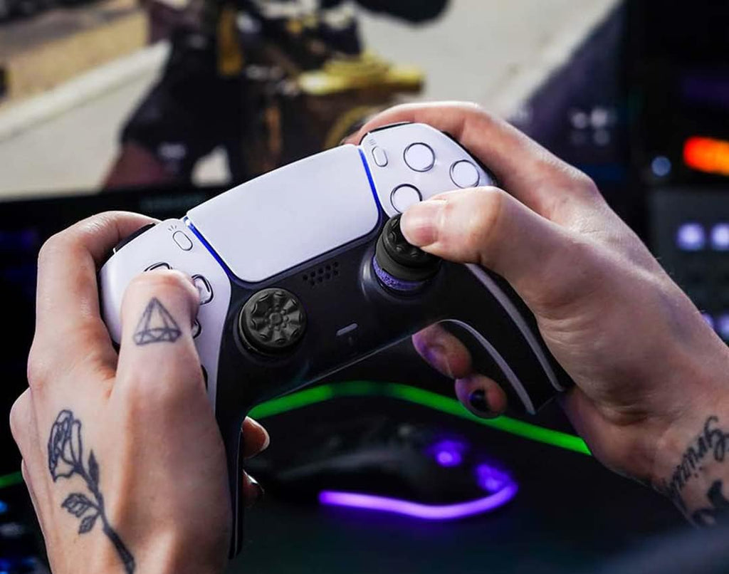 KontrolFree FP Free Galax Blac fo PlayStatio (PS4 an PlayStatio (PS5 Performanc Thumbstick  High-Rise Mid-Ris Blac (Limite Edition)
