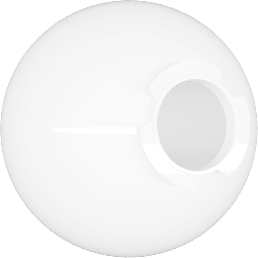 KastLite 12inch White Acrylic Lamp Post Globe | Smooth Textured with 4-5/8inch Twist Lock Neck | Manufactured in the USA