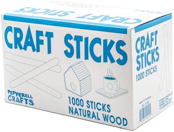 Natura Woo Craf Sticks 4.2 Inc Popsicl Stick fo Ic Cream Crafts Waxing Ar Project Part Foo Label (1,00 Sticks)