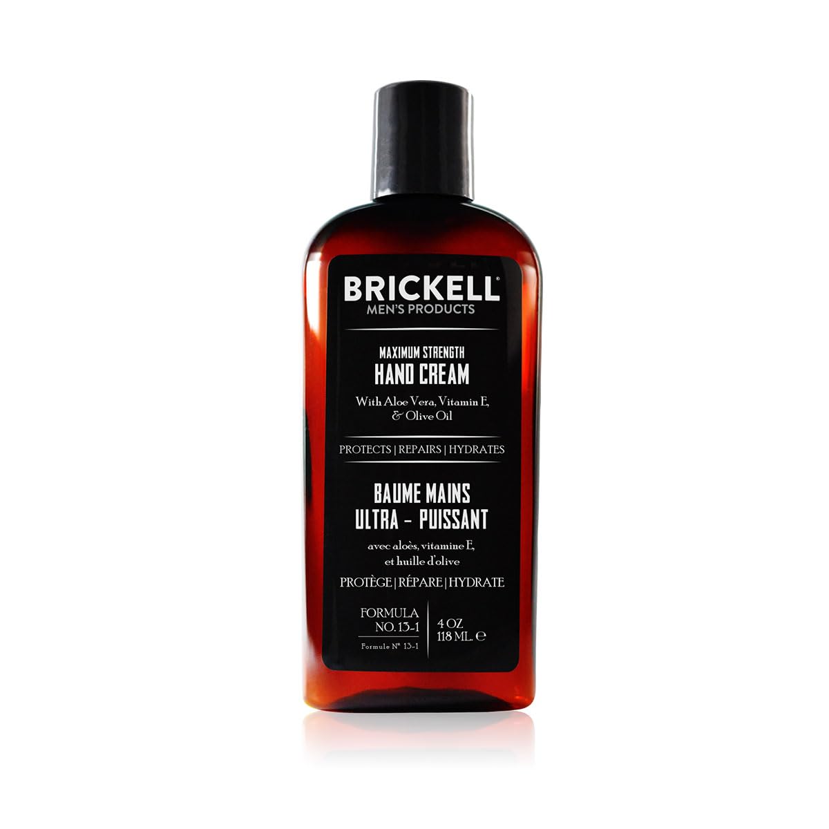 Brickel Men' Maximu Strengt Han Crea fo Men Natura an Organi Fast-Absorbin Han Lotio wit Vitami E She Butter an Jojoba Ounce Scented