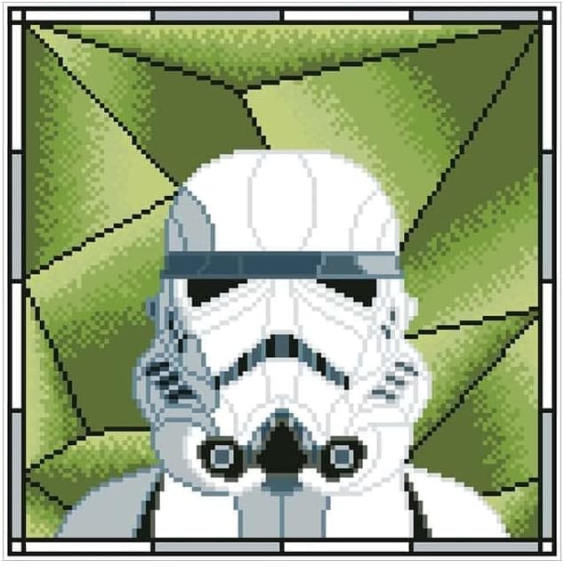 Camelo Dot Sta War Collectio o Diamon Face Paintin Ar Kits 12.6inc 12.6inch Stormtroope Staine Glass