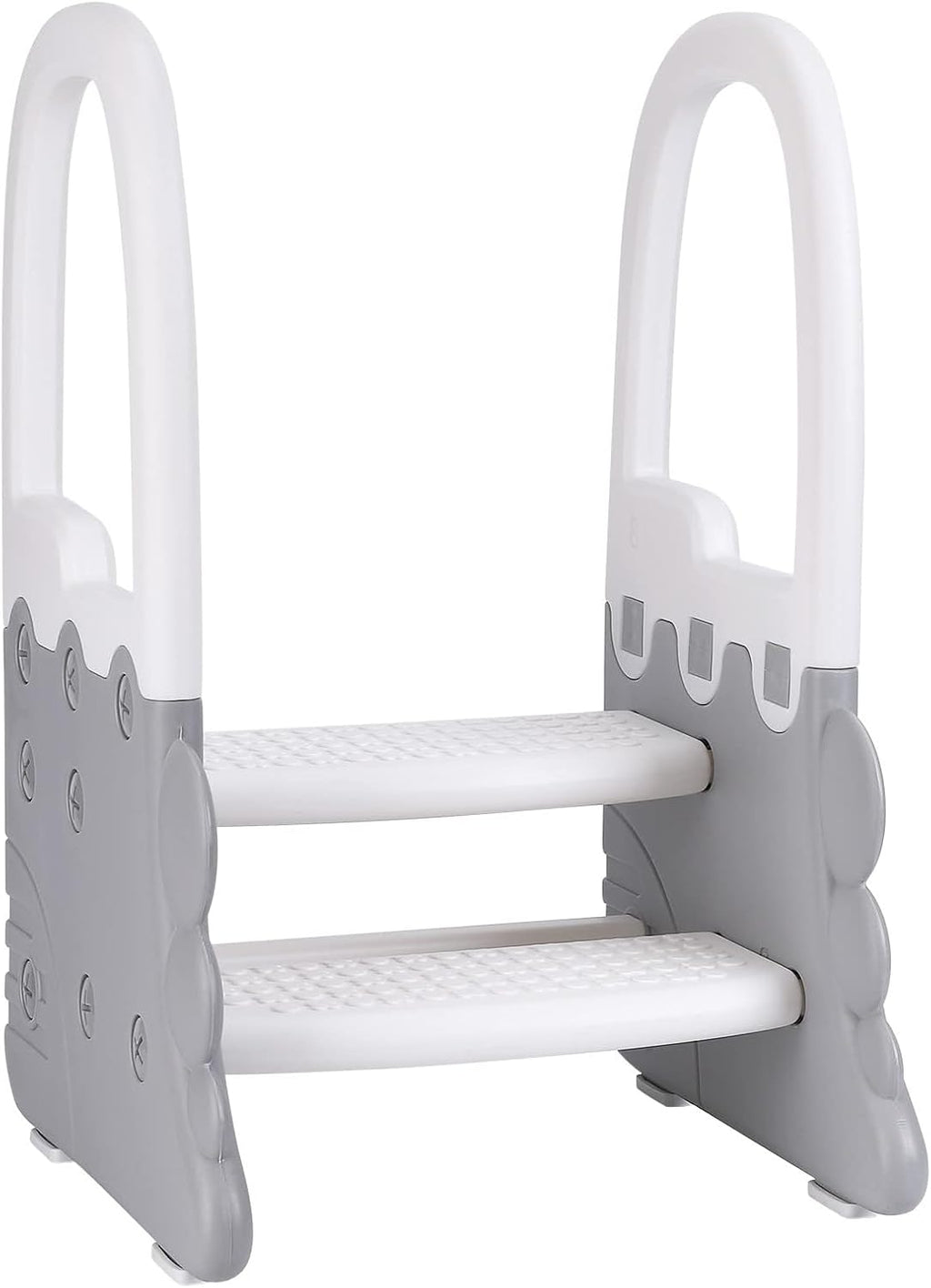 GarveeLif Toddle Ste Stoo Kid Standin Towe fo Toddler Plasti Learnin Helpe Stoo fo Kitche Counte Bathroo Sin Toile Pott Trainin wit Handle an Non-Sli Pads