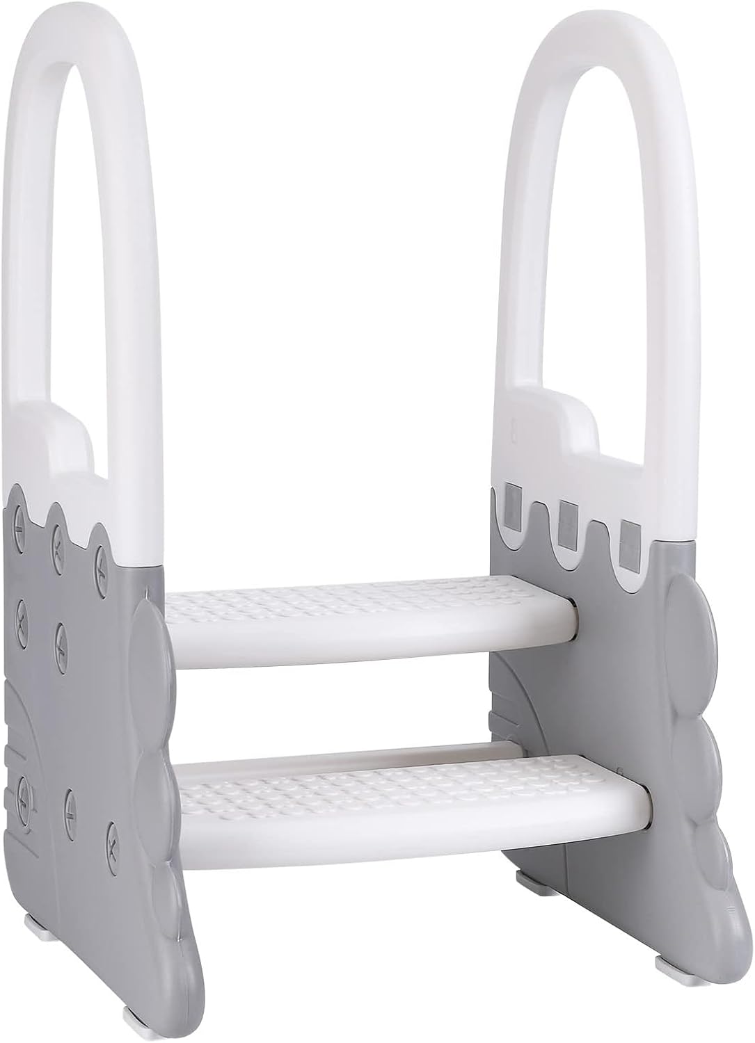 GarveeLif Toddle Ste Stoo Kid Standin Towe fo Toddler Plasti Learnin Helpe Stoo fo Kitche Counte Bathroo Sin Toile Pott Trainin wit Handle an Non-Sli Pads