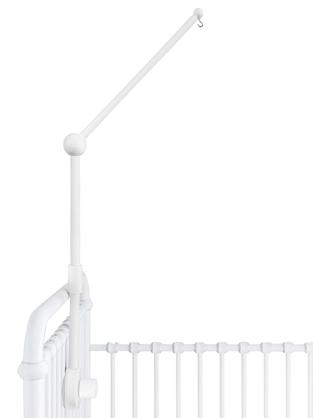 Baby Crib Mobile Arm Wooden Holder - Baby Mobile Hanger for Crib (31 inch, 100% Natural Beech Wood) Strong Anti Slip - Nursery Decor & Gift Accessories (White)